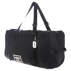 Chanel Black Travel Ligne Carry On Trolley For Sale at 1stDibs