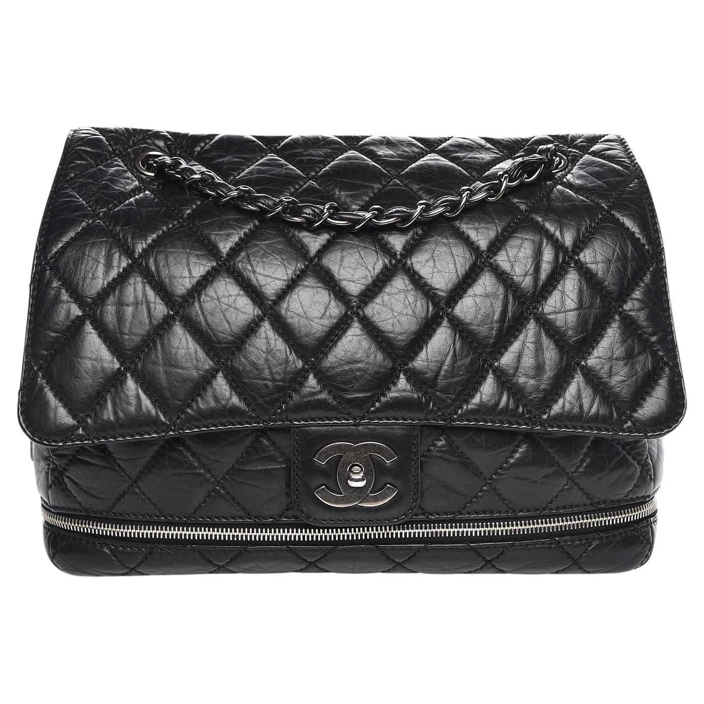 Chanel 2005 Vintage Classic Flap Limited Edition PNY Jumbo Expandable Bag For Sale