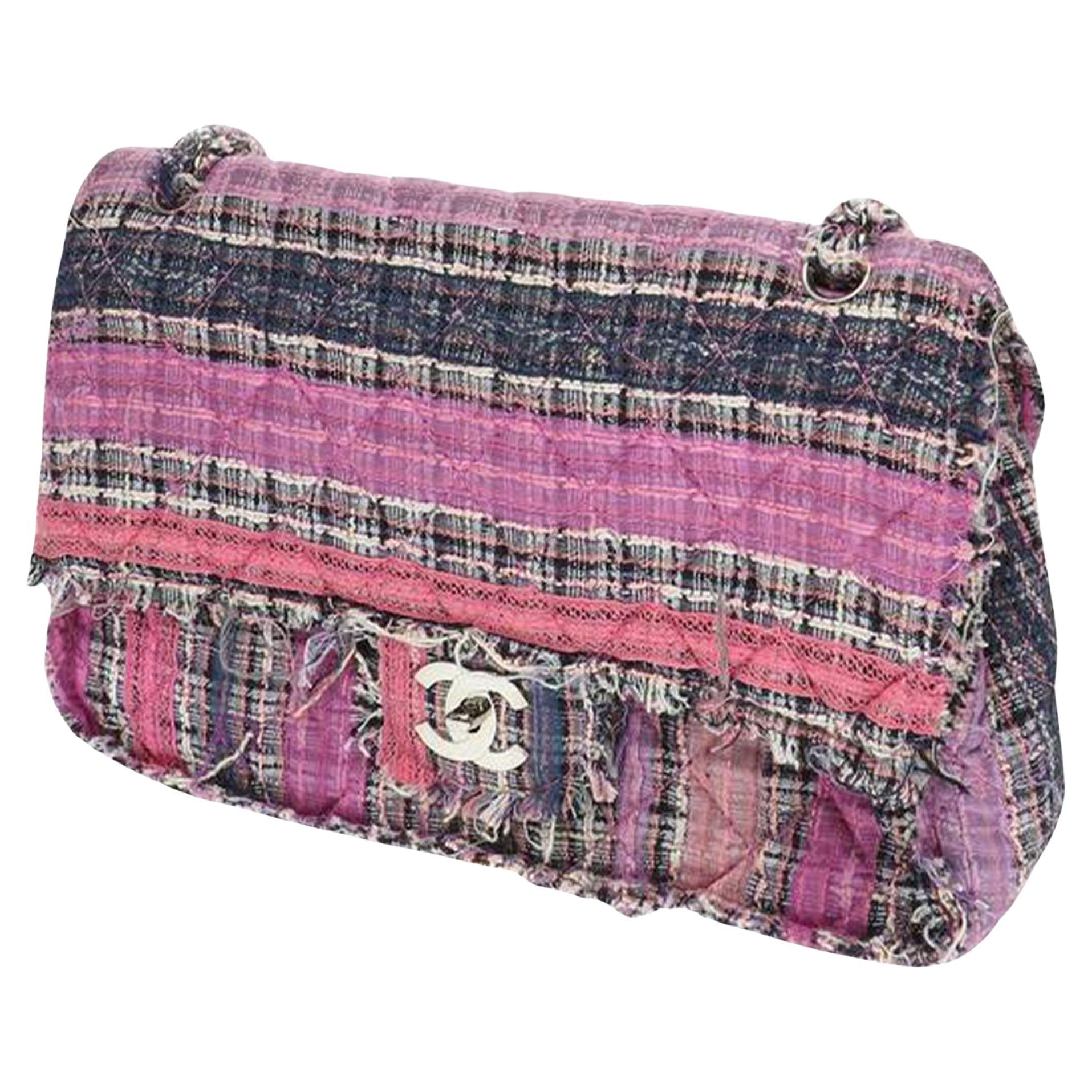 Chanel 2021 Grey Caviar Leather Quilted Classic Double Flap Jumbo Bag