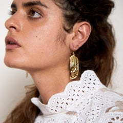 Zoe and Morgan Gold Wing Earrings