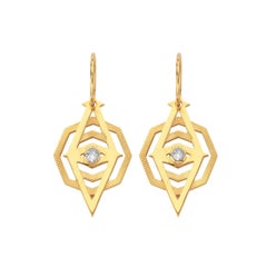 Zoe & Morgan Gold Kathmandu White Zircon Earrings