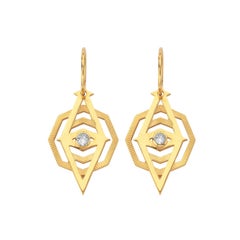 Zoe & Morgan Gold Kathmandu White Zircon Earrings 