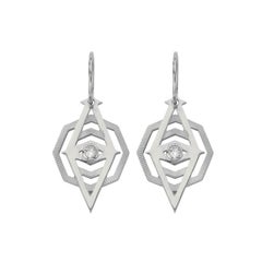 Zoe & Morgan Silver Kathmandu White Zircon Earrings 