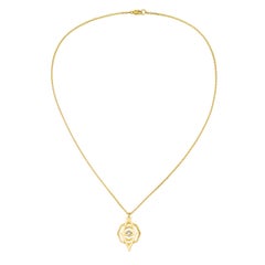 Zoe & Morgan Gold Kathmandu White Zircon Necklace