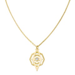 Zoe & Morgan Gold Kathmandu White Zircon Necklace