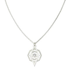 Zoe & Morgan Silver Kathmandu White Zircon Necklace