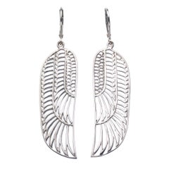 Zoe and Morgan Silver Wing Earrings
