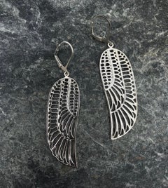 Zoe and Morgan Silver Wing Earrings