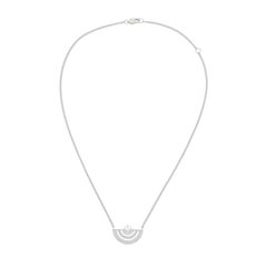 Zoe and Morgan Silver White Zircon Golden Hour Necklace