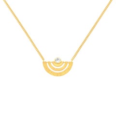 Zoe and Morgan Gold White Zircon Golden Hour Necklace