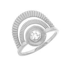 Zoe and Morgan Silver White Zircon Golden Hour Ring