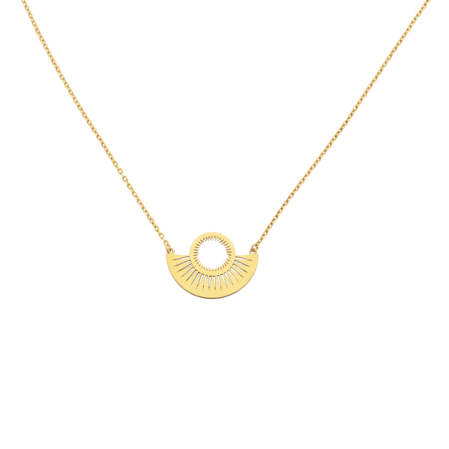 Zoe and Morgan Gold Pocket Full of Sunshine Necklace For Sale
