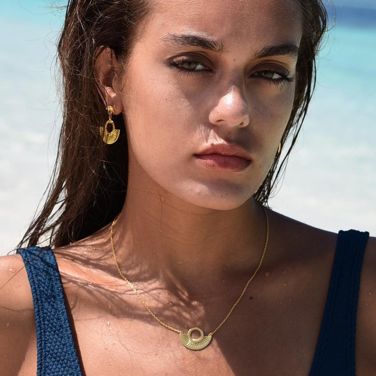 Zoe and Gold Pocket Full of Sunshine Necklace For Sale at 1stDibs