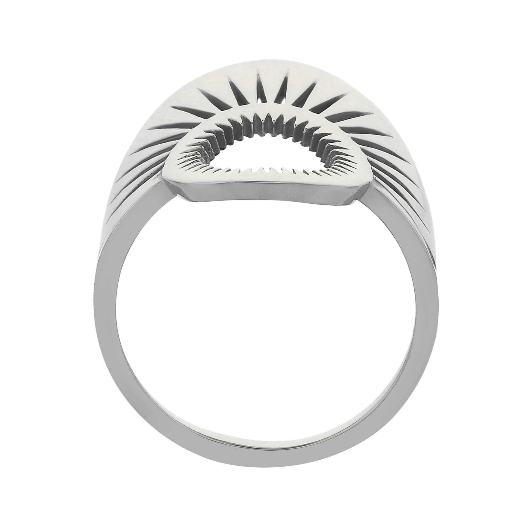 Contemporary Zoe and Morgan Silver Pocket Full of Sunshine Ring For Sale