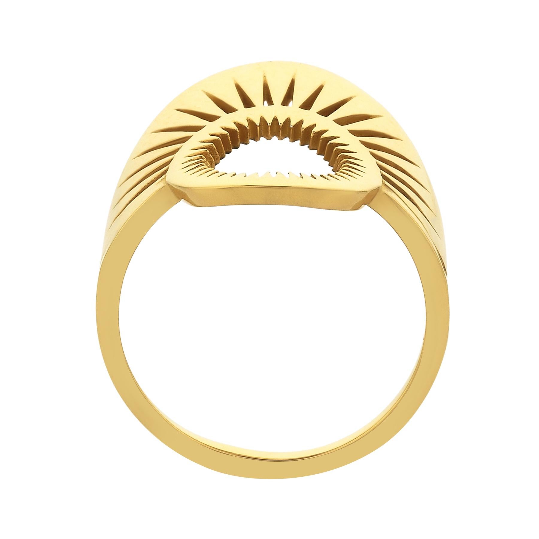 Contemporary Zoe and Morgan Gold Pocket Full of Sunshine Ring For Sale