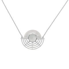 Zoe and Morgan Silver Lemon Quartz You Are My Sunshine Necklace