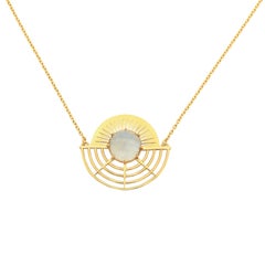 Zoe and Morgan Gold Lemon Quartz You Are My Sunshine Necklace