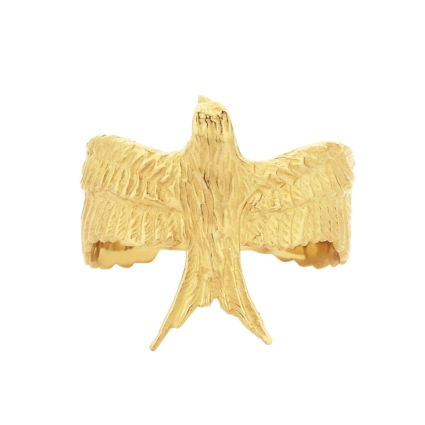 Zoe and Morgan Gold Swallow Lover Ring For Sale