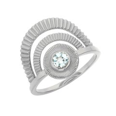 Zoe and Morgan Silver Blue Topaz Golden Hour Ring