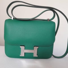 Hermes Constance Bag Vert Vertigo Mini Evercolor Palladium Hardware