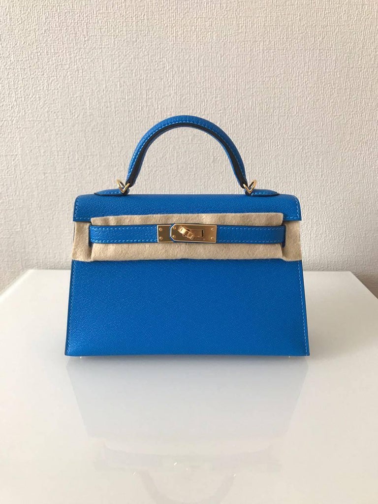 Hermes 20 Bag Kelly Blue Hydra chèvre ghw at 1stDibs hermes kelly