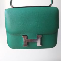 Hermes Constance Bag Vert Vertigo Mini Evercolor Palladium Hardware