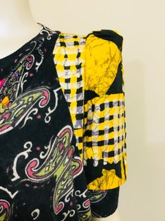 Puff Shoulder Multi Print Top Dress