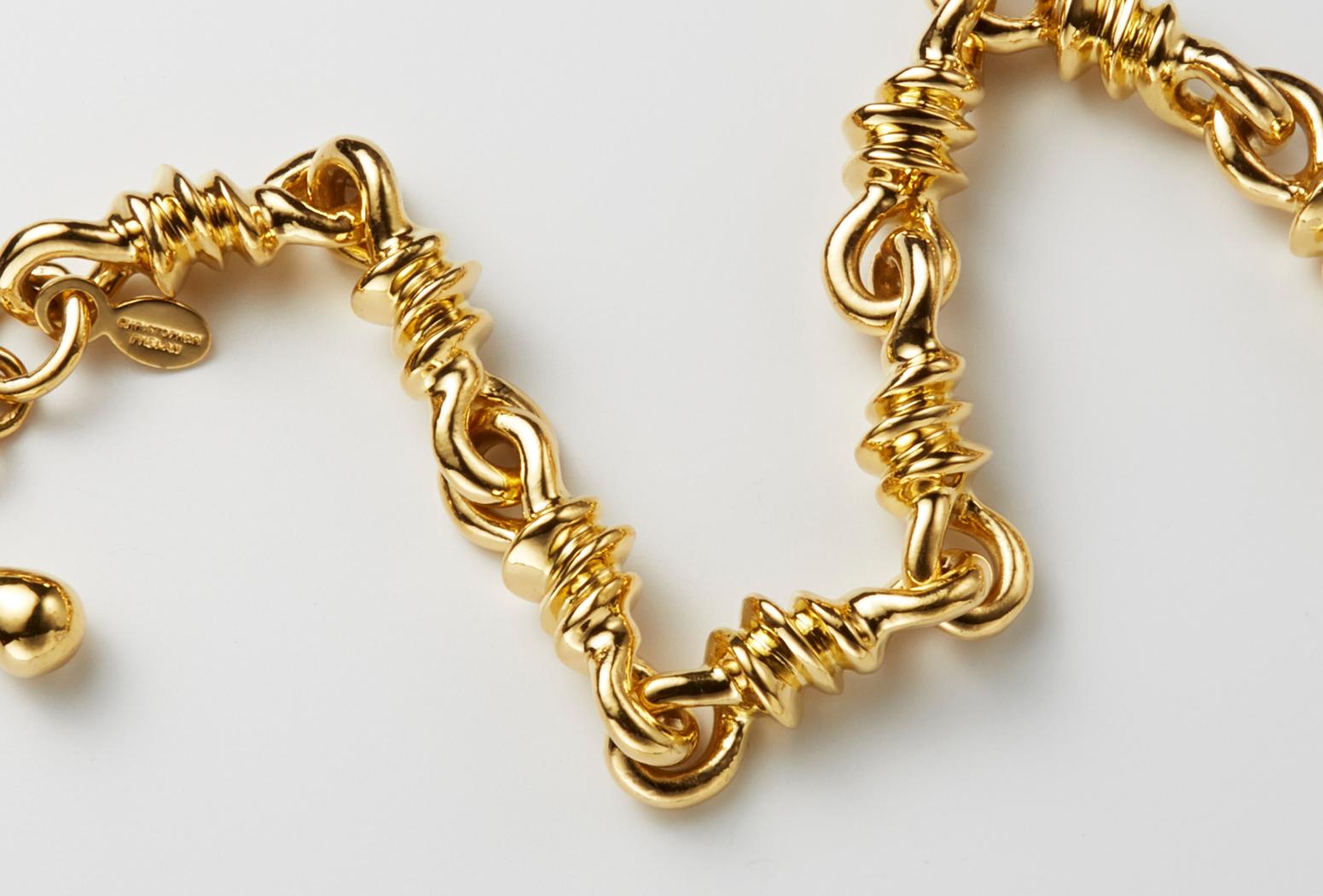 Contemporary Twisted Vine 22K Gold Bracelet 
