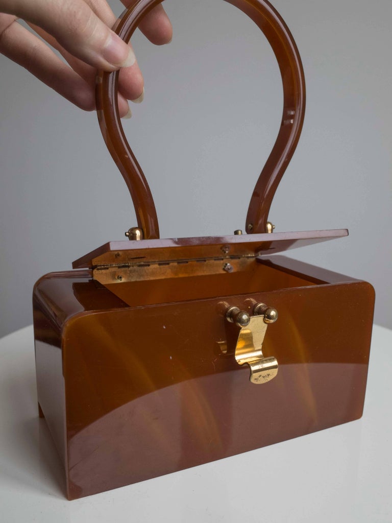 Lucite Vintage Handbag Purse, 1950s For Sale at 1stdibs