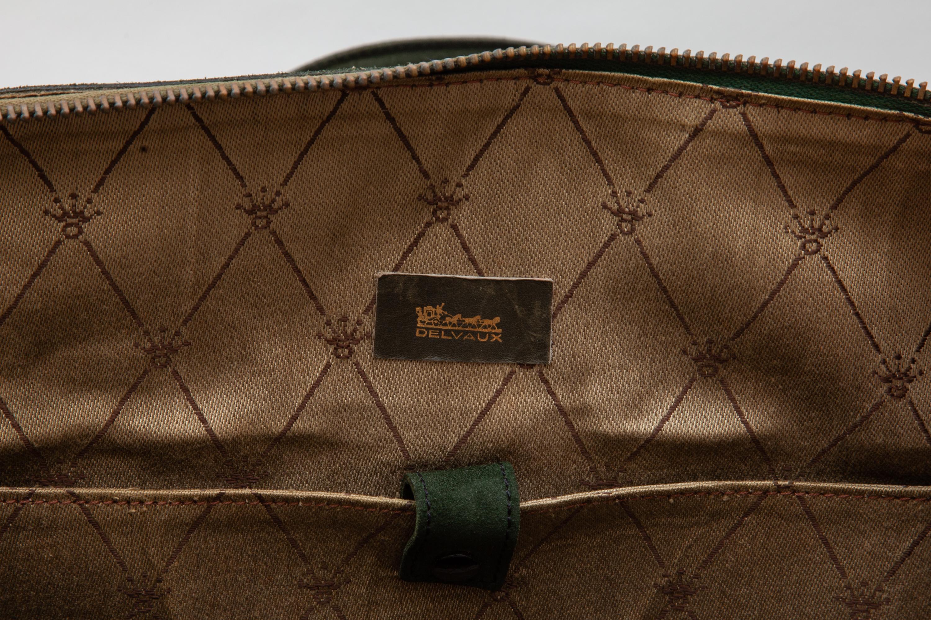 Brown Vintage Canvas Weekend Bag by Delvaux, Belgium, 1950s For Sale