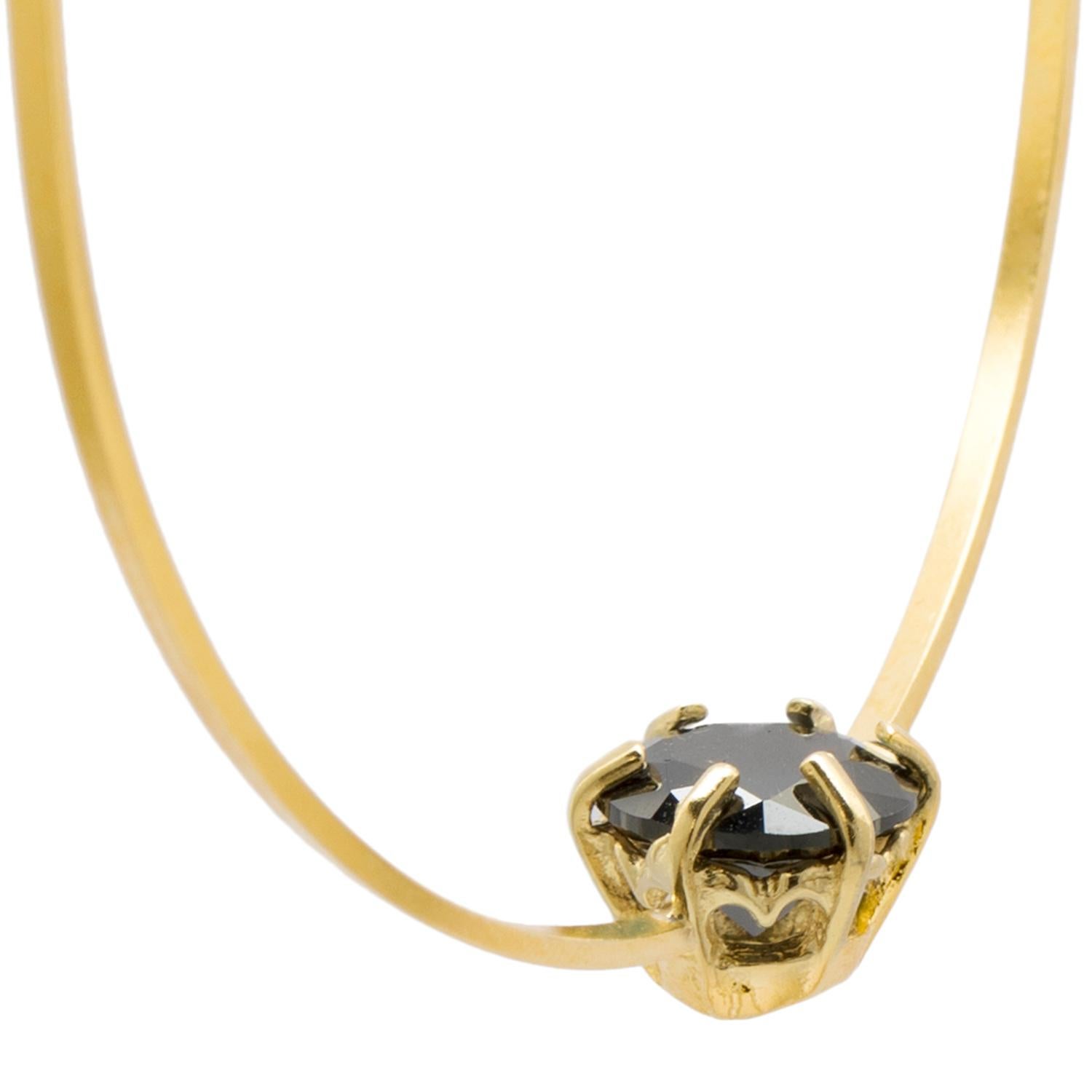 Contemporary Puro Iosselliani Creole Hoop Gold Earrings