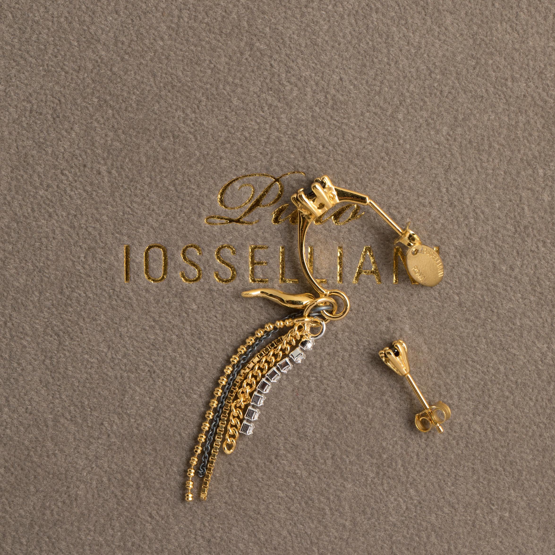 Puro Iosselliani Gold and Silver Odd Earrings In New Condition In Rome, IT