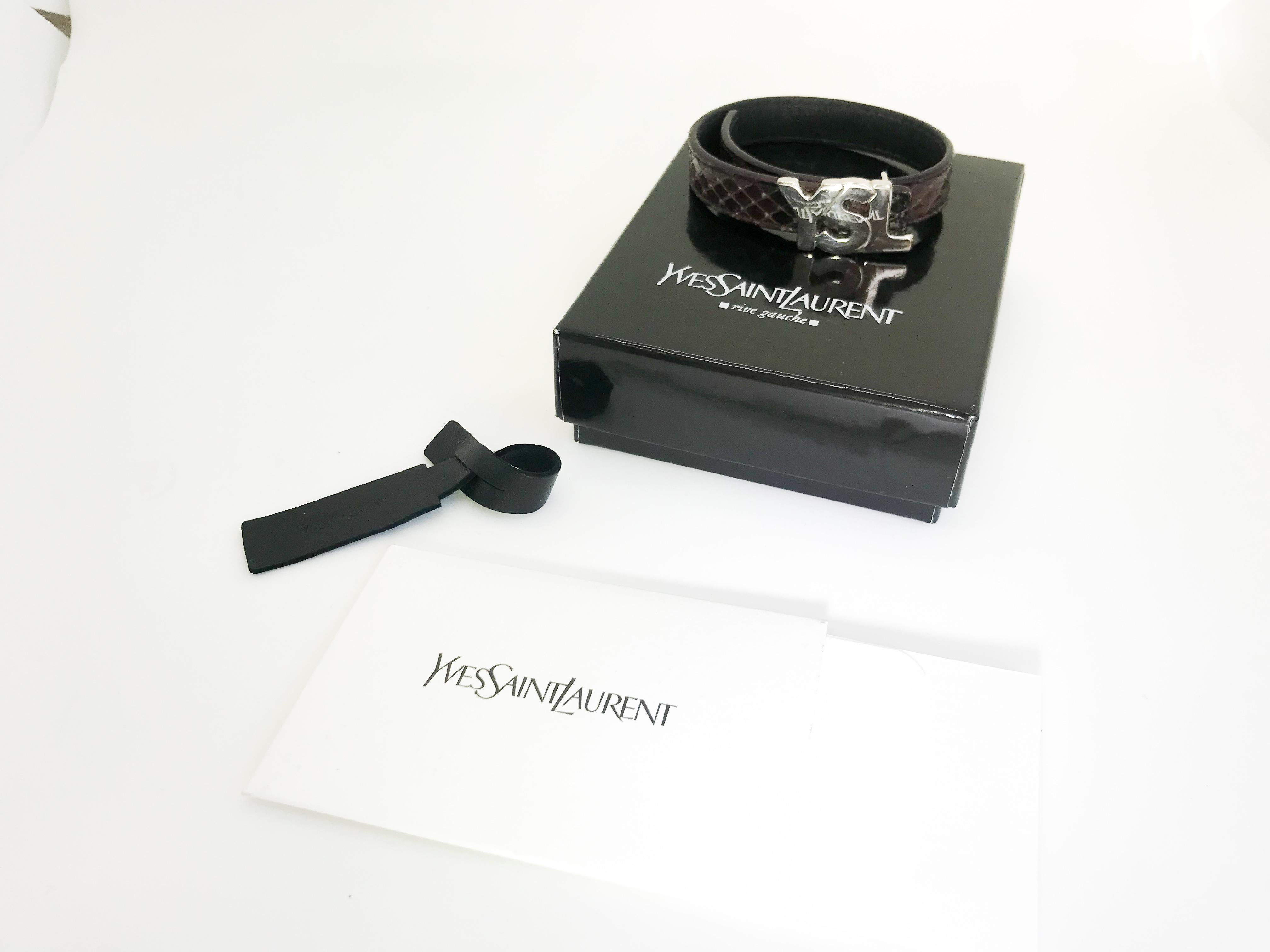 ysl leather bracelet