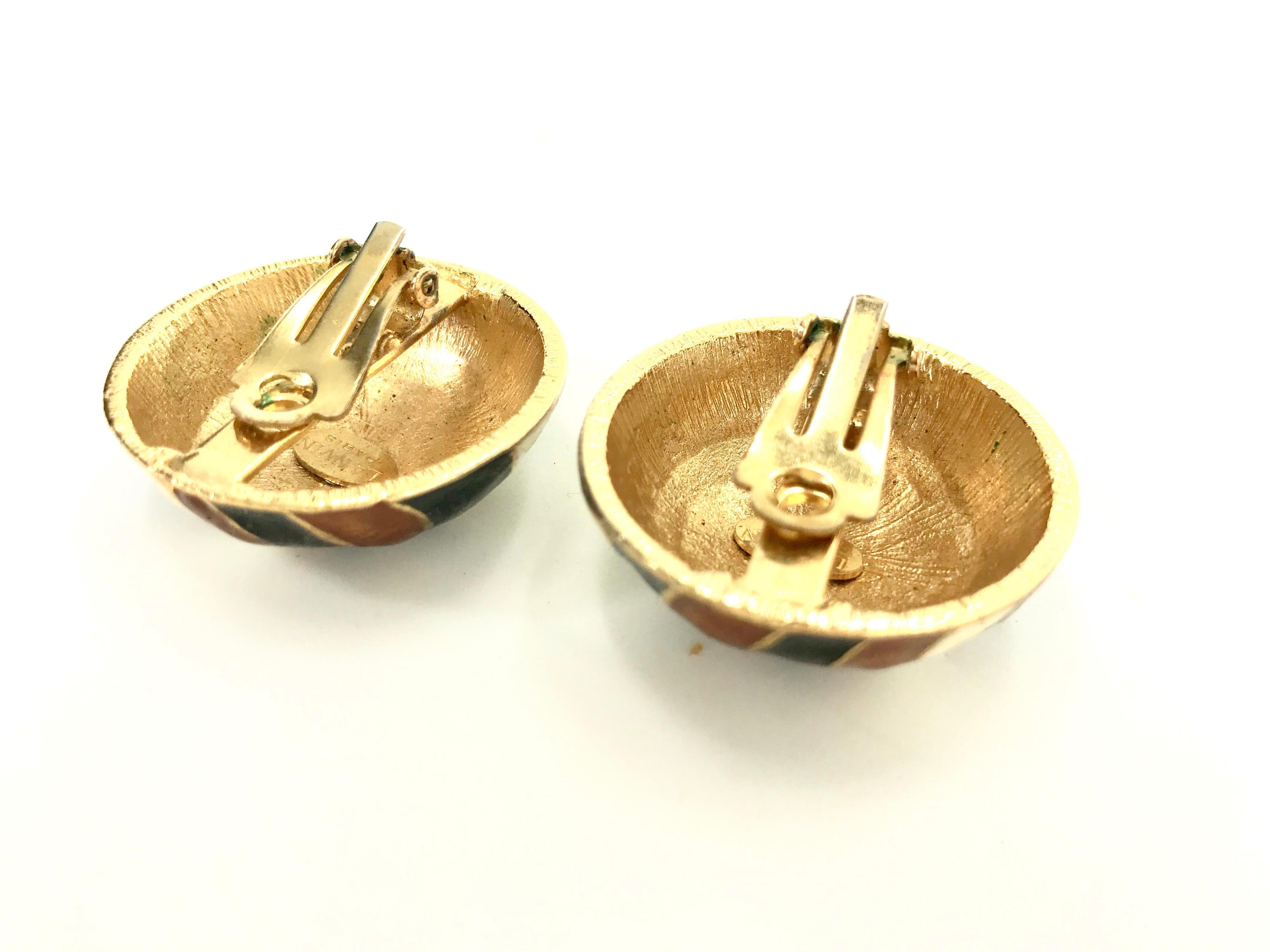 Lanvin 1970s Vintage Statement Clip On Earrings 1