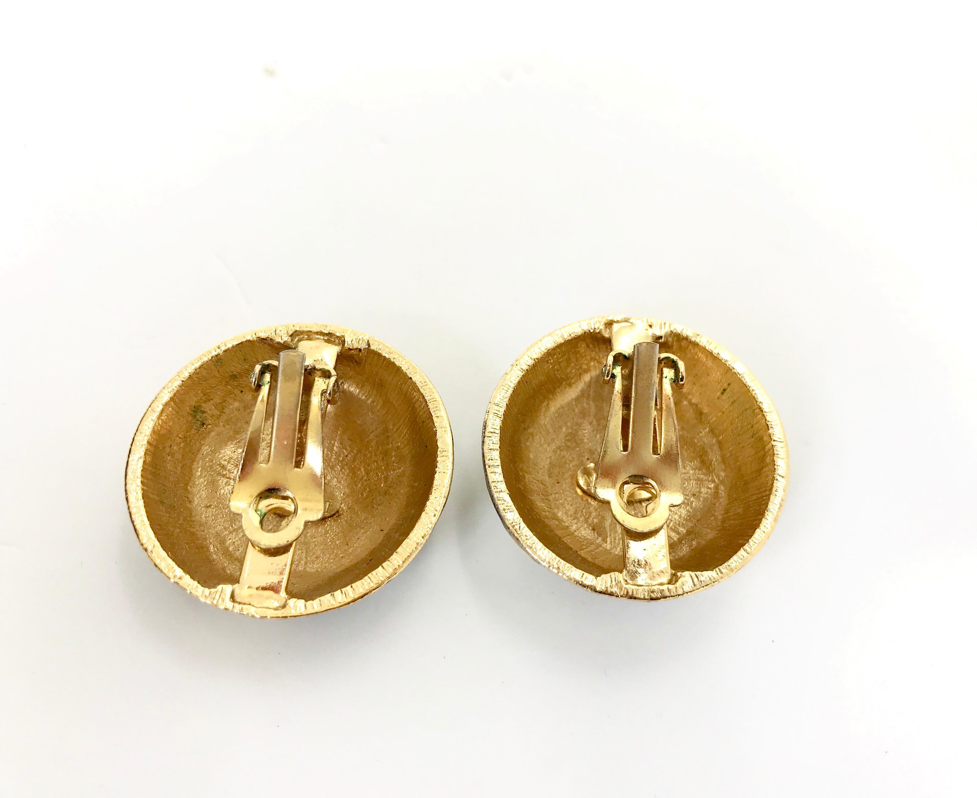 Lanvin 1970s Vintage Statement Clip On Earrings 2