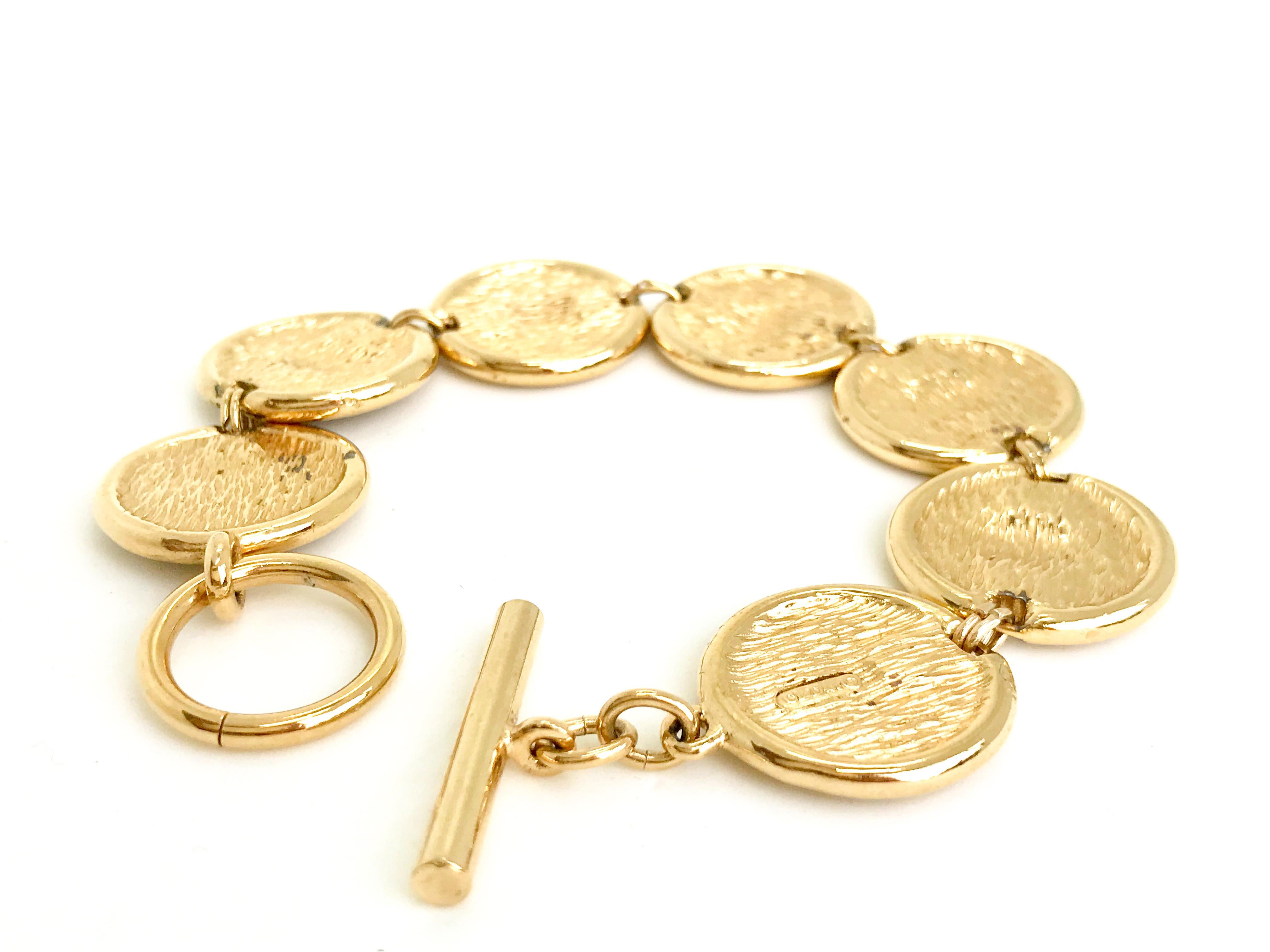 Christian Dior vintage 1990s medallion link bracelet 1