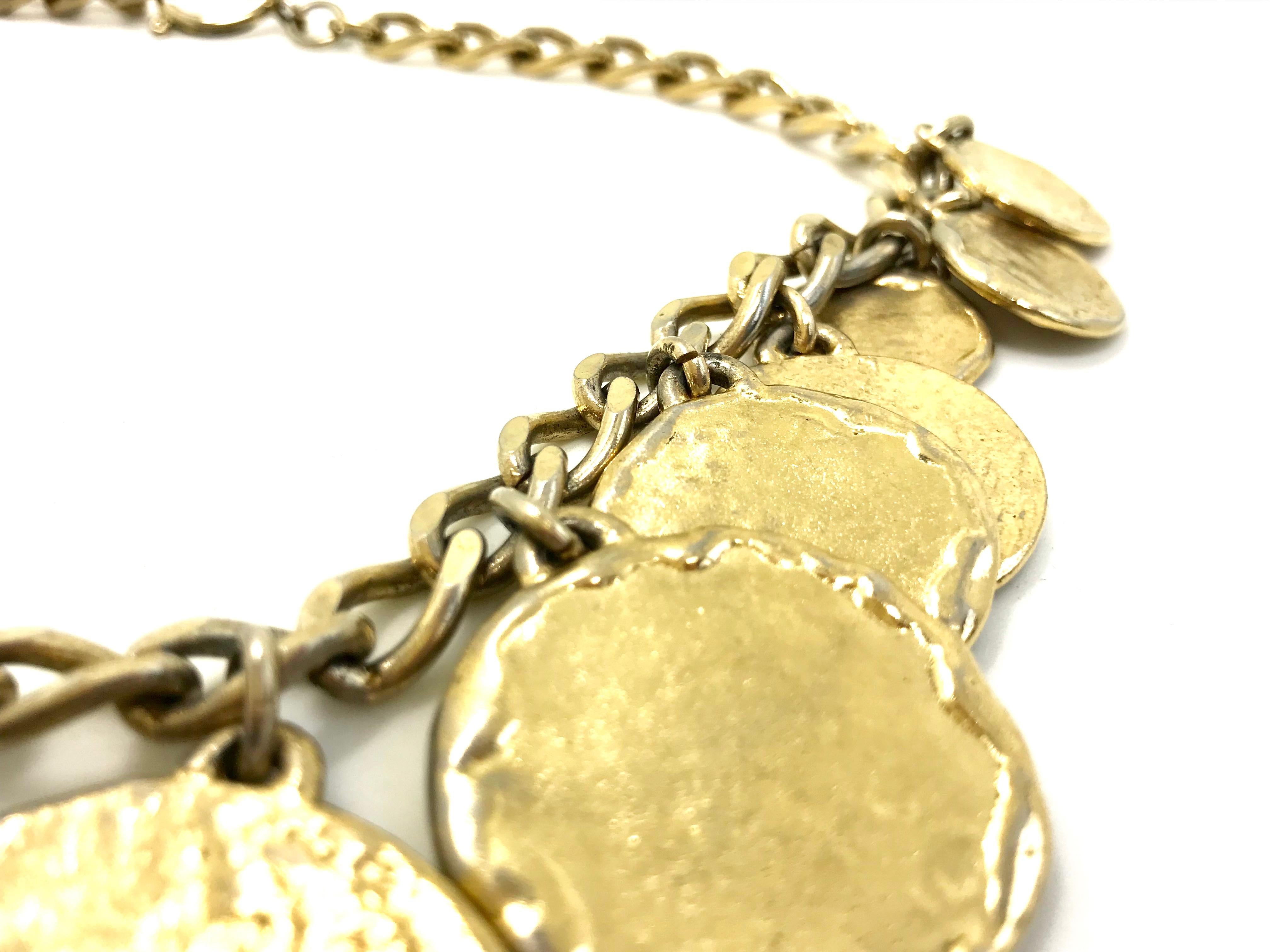 80's gold charm necklace