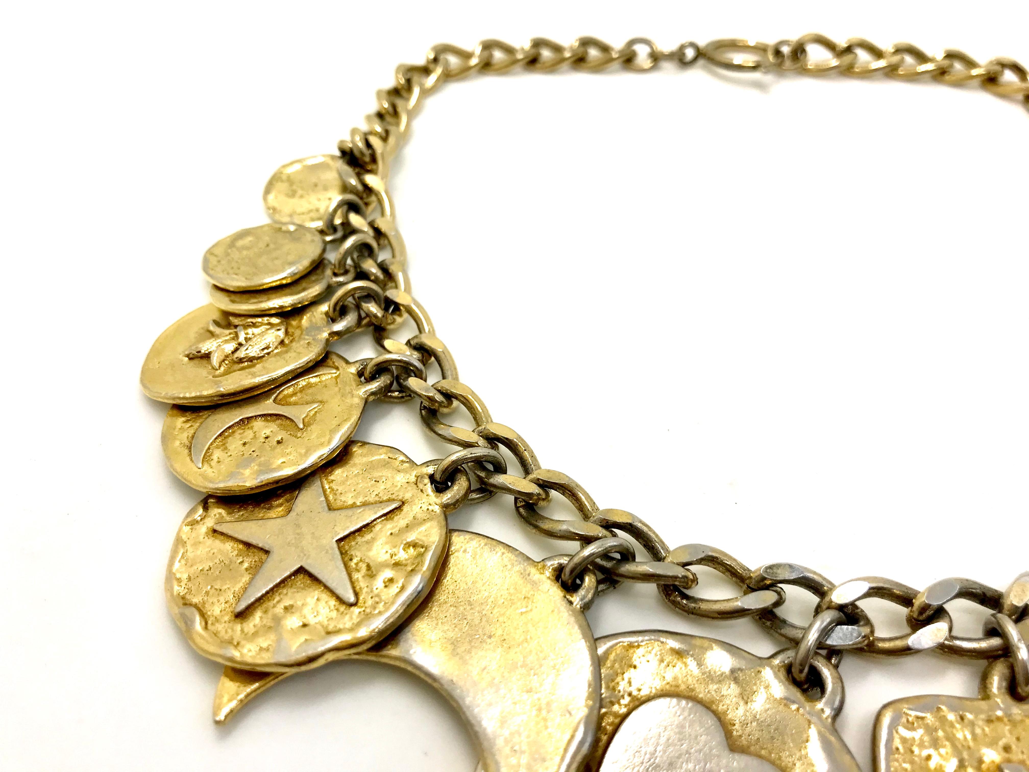Contemporary YSL 80s vintage charm necklace