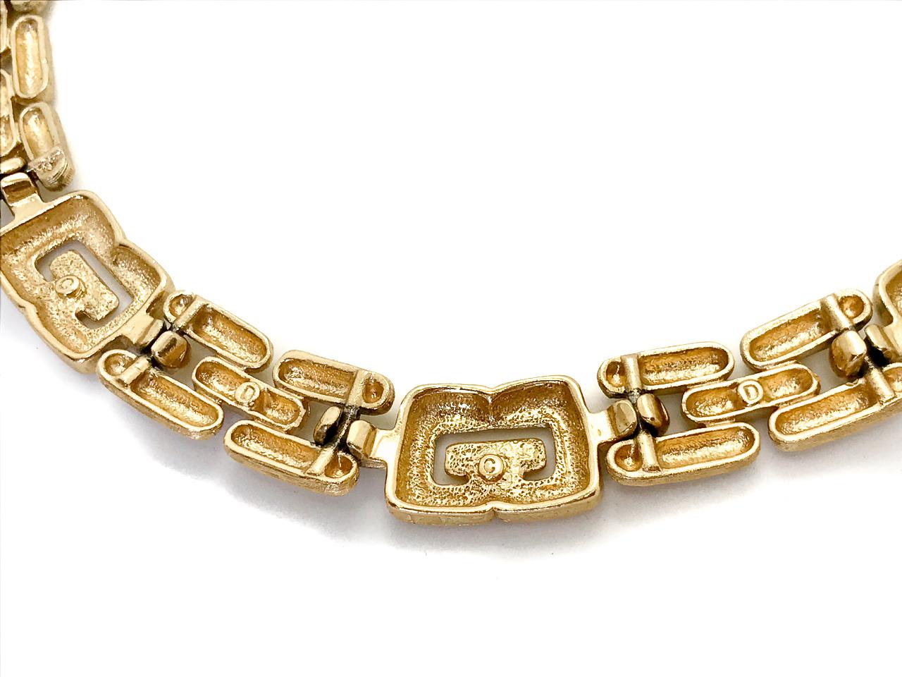 Givenchy 1980s Vintage Gold Plated 'G' Choker Collar Necklace 4