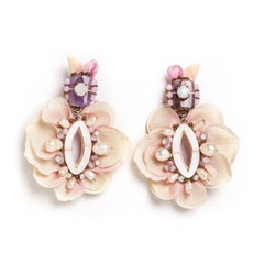 Lotus Floral Mother-of-Pearl Earring