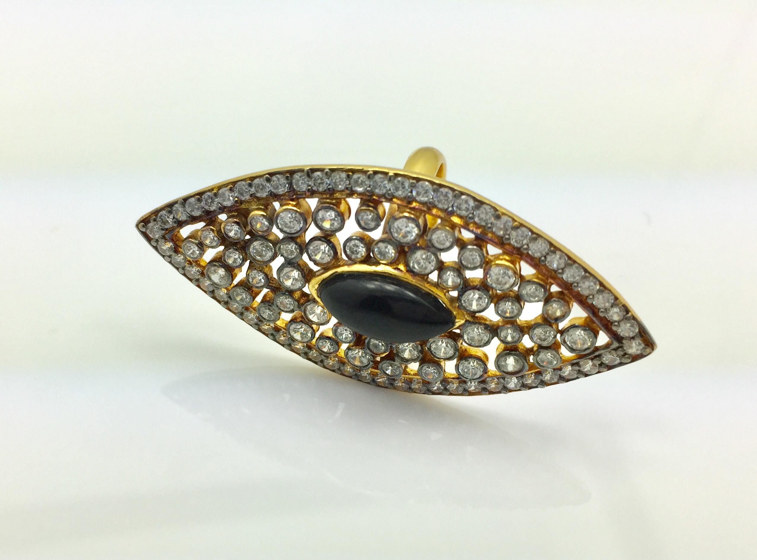 Evil Eye Statement Ring  In New Condition For Sale In Hoffman Estates, IL