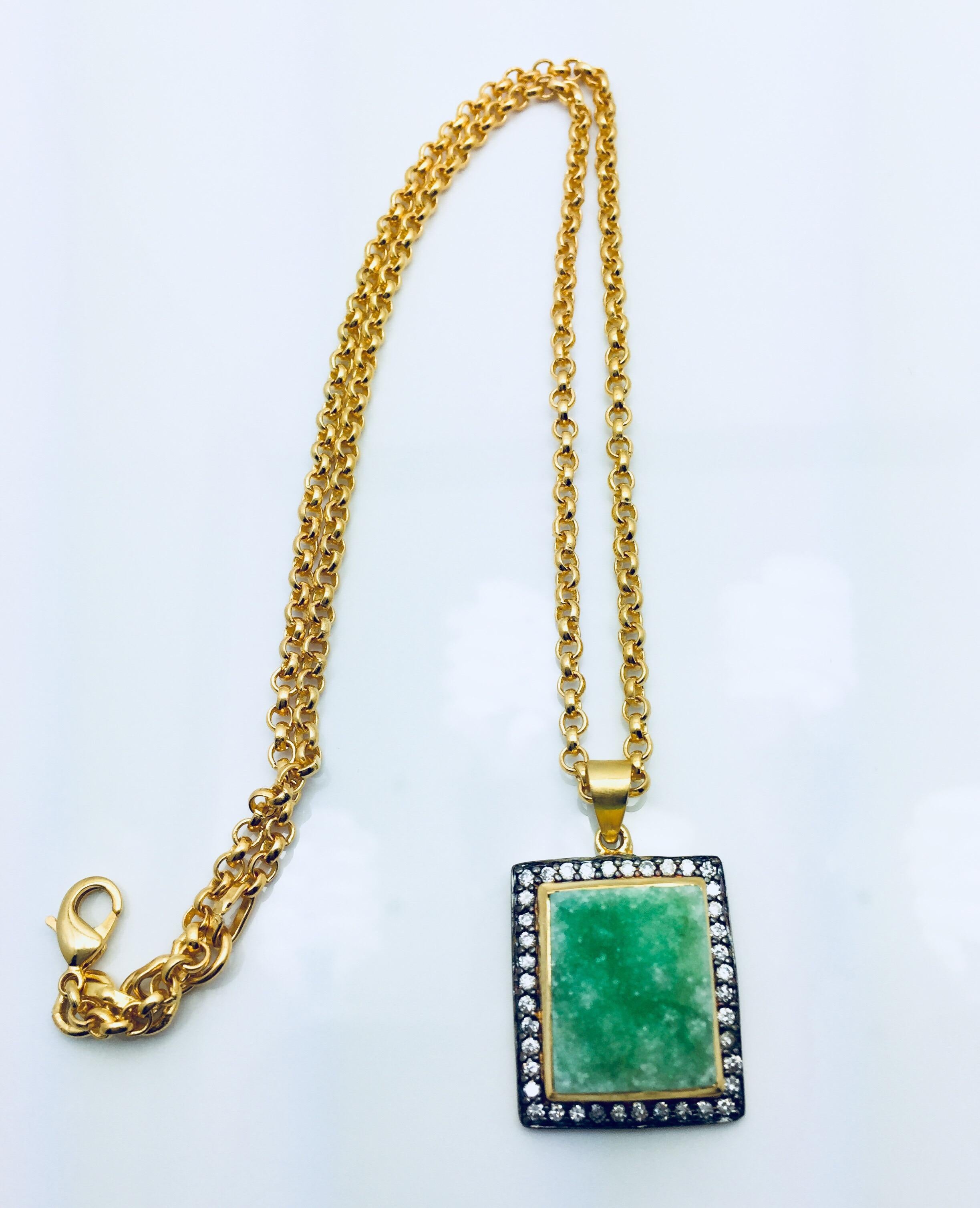 Modern Geode Druzy Meghna Jewels Textured Necklace