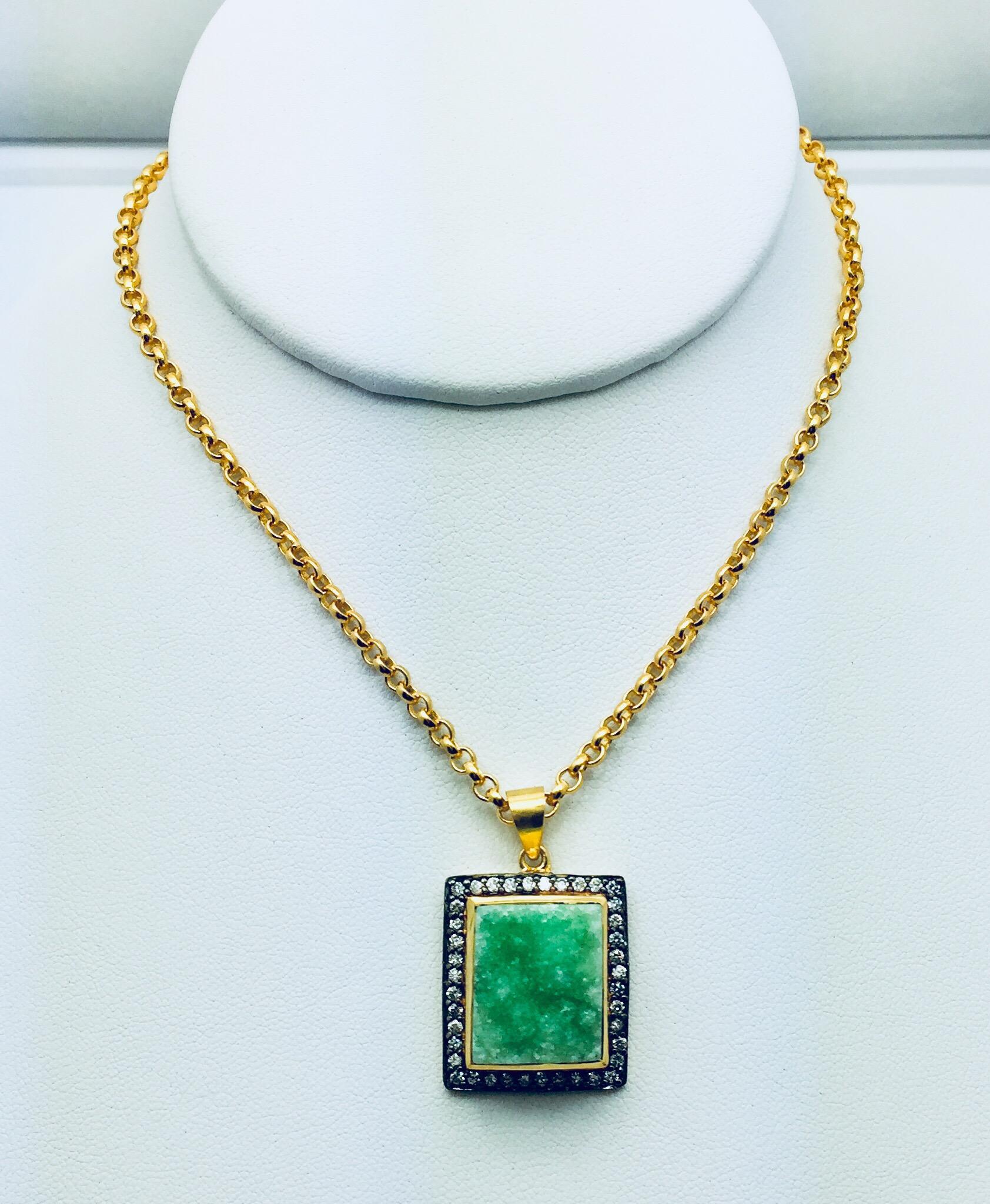 Mixed Cut Geode Druzy Meghna Jewels Textured Necklace