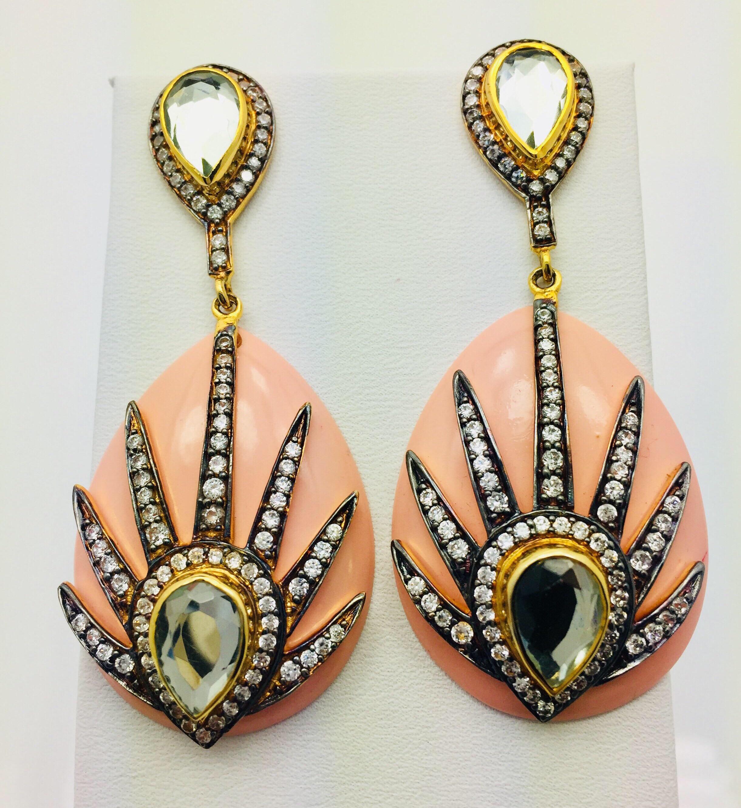 Meghna Jewels Mohawk Earrings  In Excellent Condition In Hoffman Estates, IL