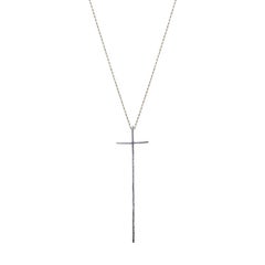 Sterling & Gold Sabre Cross Necklace