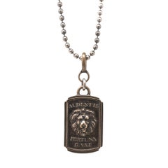 Lion Dog Tag Necklace