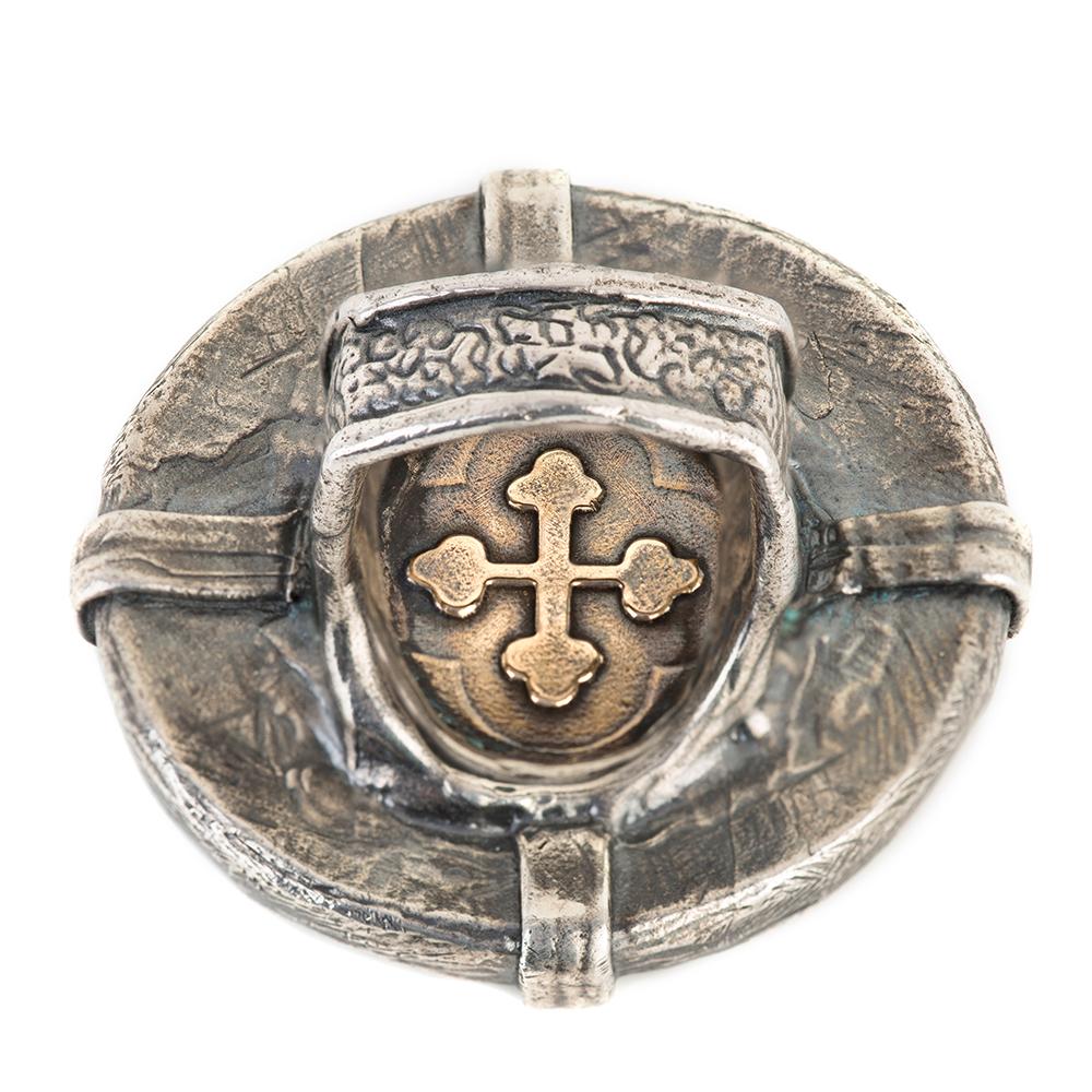 - Audaces Fortuna Invat, Fortune Favors the Bold
- great statement ring
- sterling wrapped bronze signature coin
- ring measures 1.5