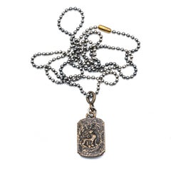 Lion Dog Tag Necklace