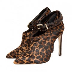 Horse hair genuine leather bootie with strap by Feri