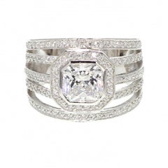 Fine siledium Silver Rhodium Plating Stones Fashion Ring by Feri